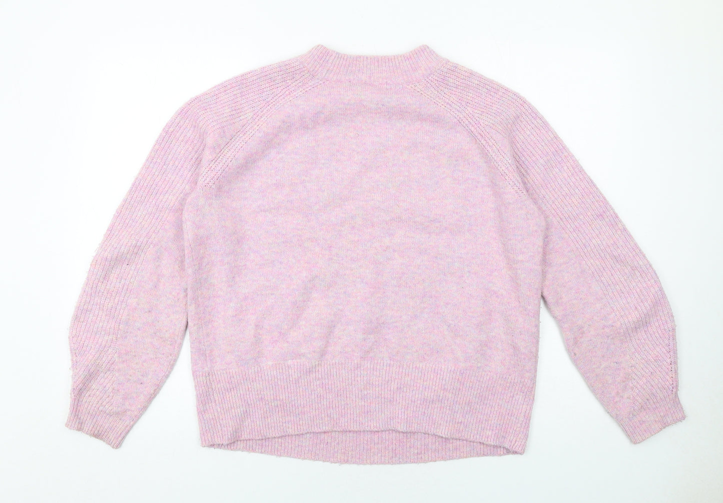 Marks and Spencer Womens Pink Round Neck Acrylic Pullover Jumper Size M
