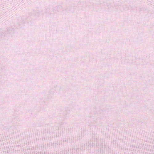 Marks and Spencer Womens Pink Round Neck Acrylic Pullover Jumper Size M