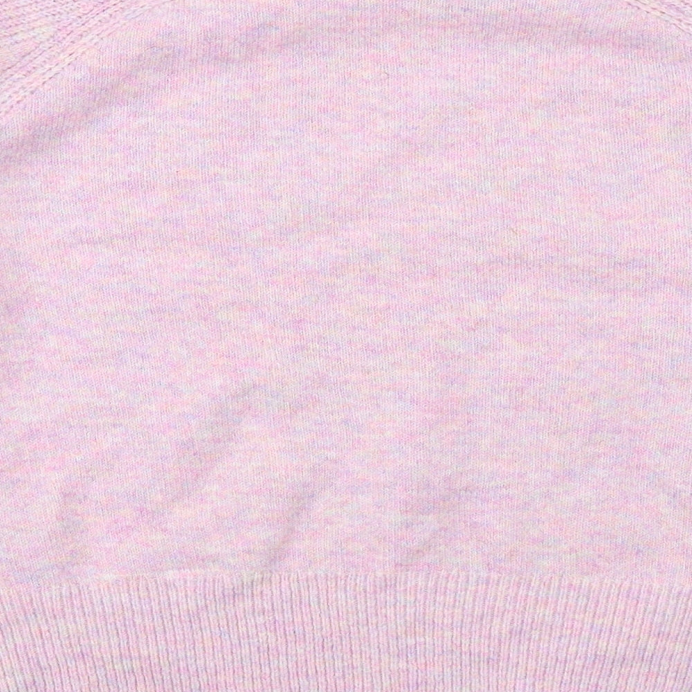 Marks and Spencer Womens Pink Round Neck Acrylic Pullover Jumper Size M