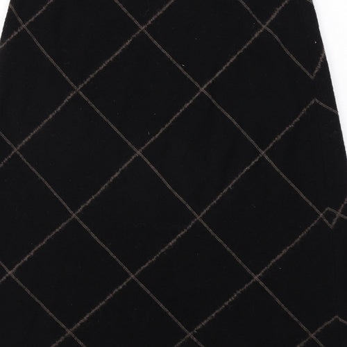Fenn Wright Manson Womens Black Argyle/Diamond Wool A-Line Skirt Size L Zip