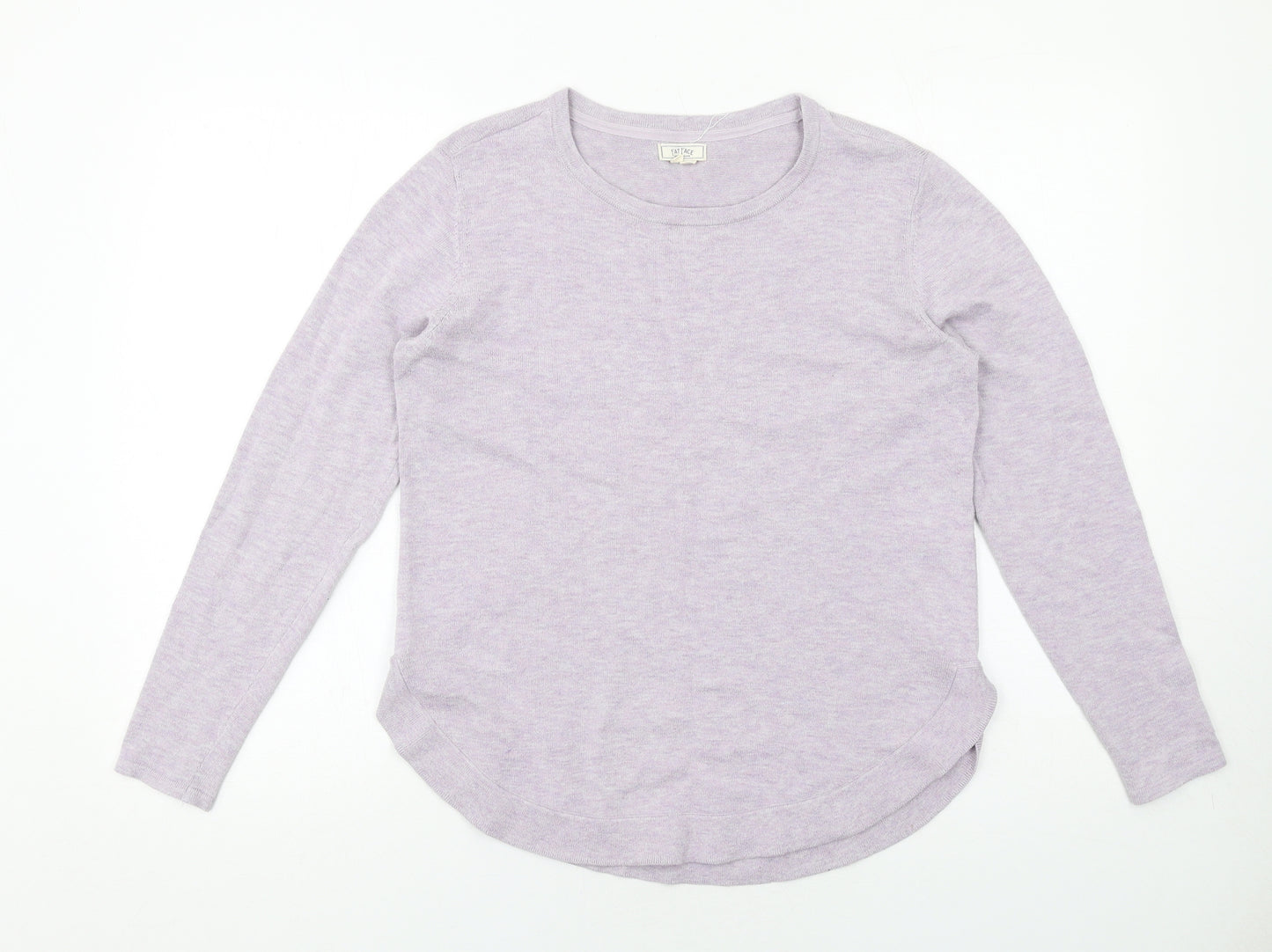 Fat Face Womens Purple Round Neck Cotton Pullover Jumper Size 8