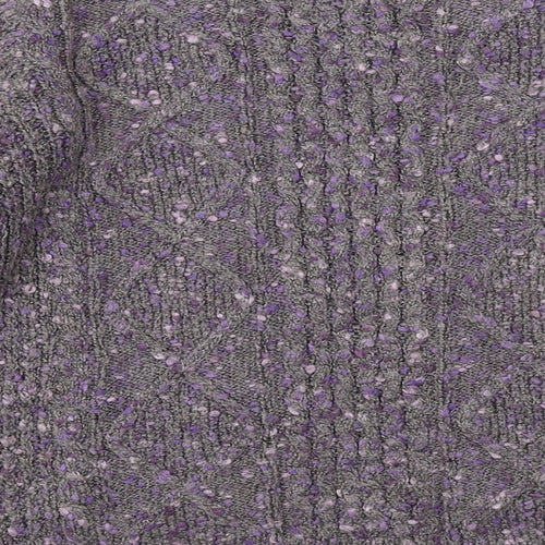 MANTARAY PRODUCTS Womens Purple Round Neck Acrylic Pullover Jumper Size 12