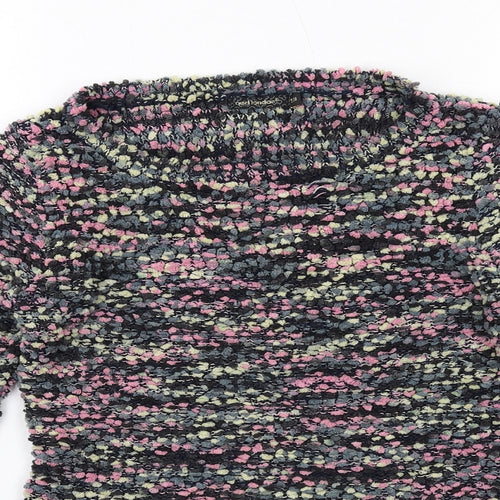 QED London Womens Multicoloured Round Neck Acrylic Pullover Jumper Size S