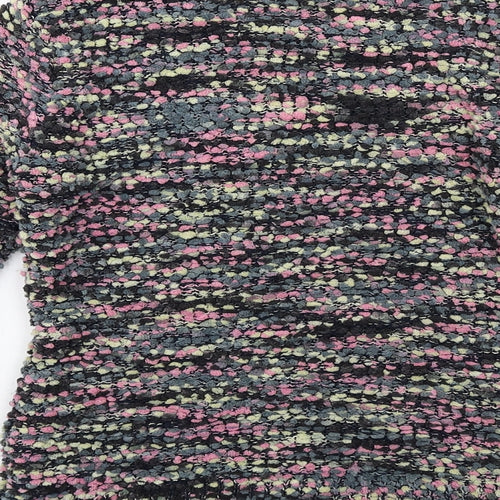QED London Womens Multicoloured Round Neck Acrylic Pullover Jumper Size S