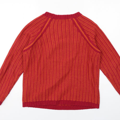 Marks and Spencer Womens Red Round Neck Acrylic Pullover Jumper Size 12