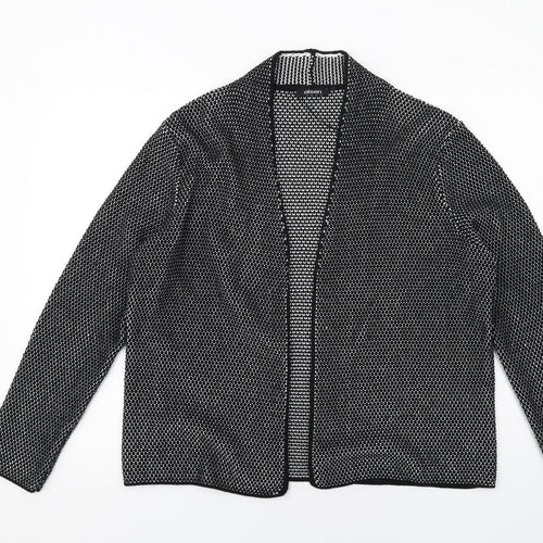 Olsen Womens Black V-Neck Cotton Cardigan Jumper Size 14