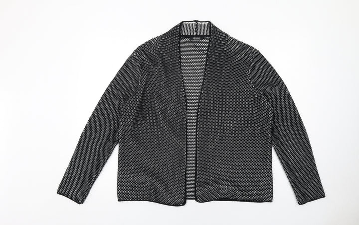 Olsen Womens Black V-Neck Cotton Cardigan Jumper Size 14