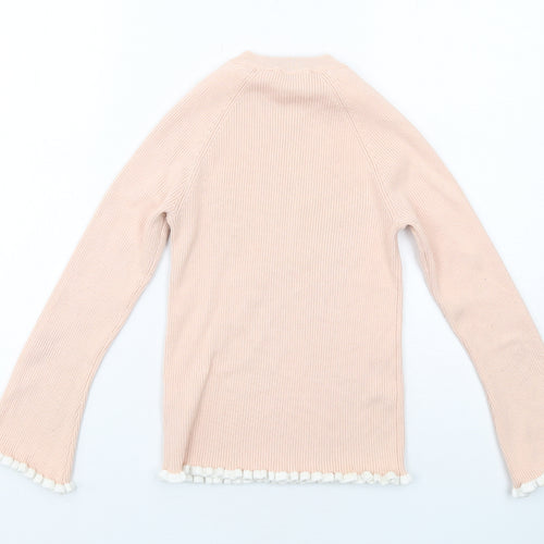 Jack Wills Womens Pink Round Neck Polyester Pullover Jumper Size 6