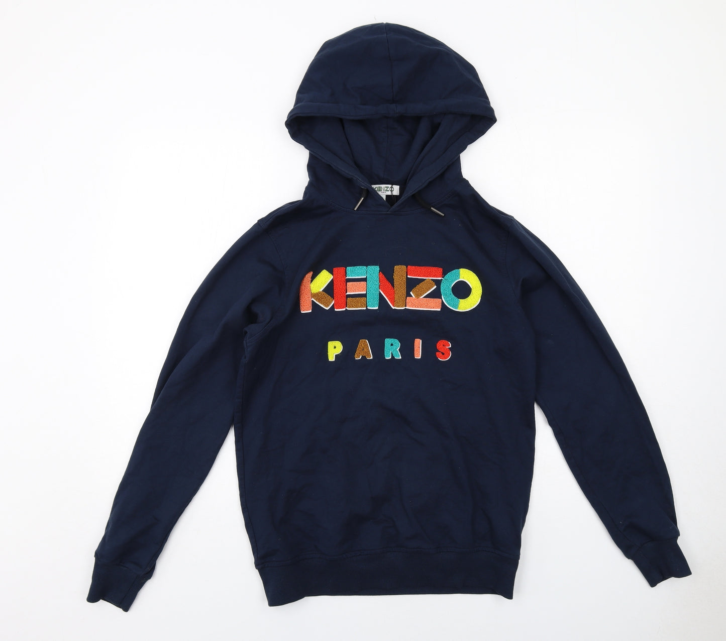 KENZO Mens Blue Cotton Pullover Hoodie Size S - Kenzo Paris