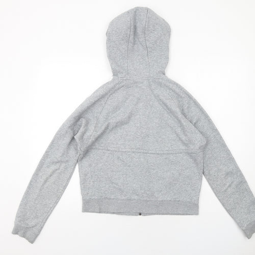 Under armour Womens Grey Cotton Full Zip Hoodie Size M Zip