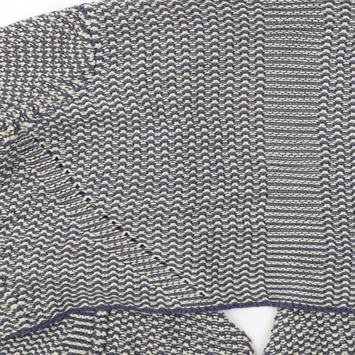 Indigo Womens Blue V-Neck Cotton Cardigan Jumper Size 14