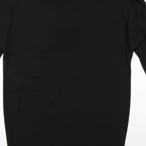 ASOS Womens Black Polyester T-Shirt Dress Size 12 Cowl Neck Pullover