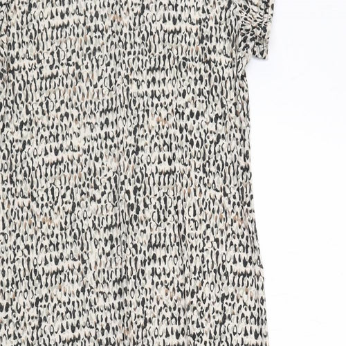 New Look Womens Multicoloured Geometric Viscose A-Line Size 14 Crew Neck Pullover