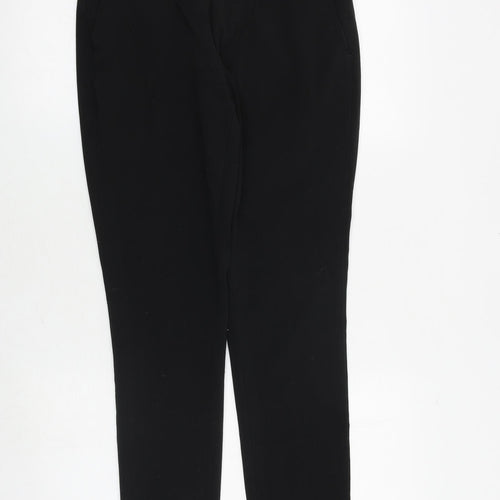 ASOS Mens Black Polyester Chino Trousers Size 28 in Slim Zip