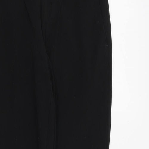 ASOS Mens Black Polyester Chino Trousers Size 28 in Slim Zip