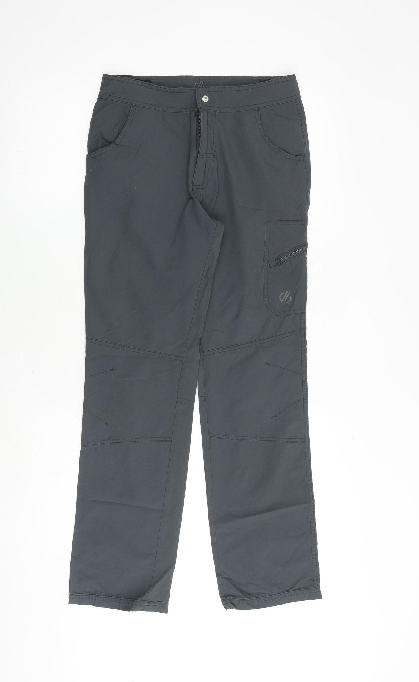 Dare 2B Womens Grey Polyamide Jogger Trousers Size 26 in Regular Zip