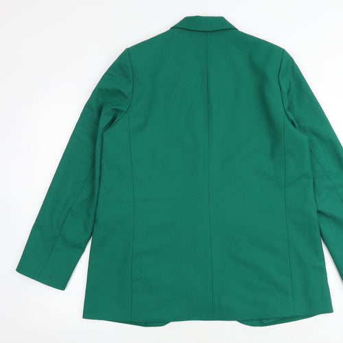 H&M Womens Green Jacket Blazer Size M Button