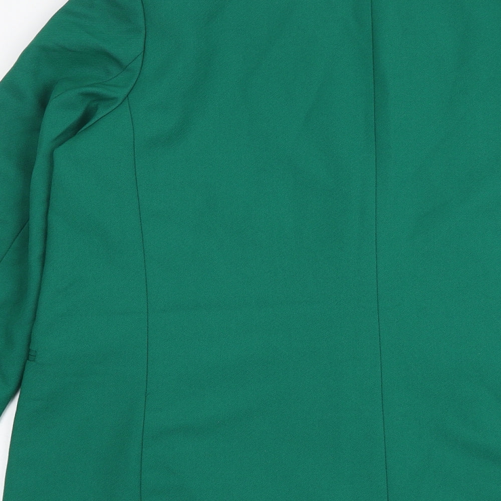 H&M Womens Green Jacket Blazer Size M Button