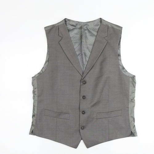 Jasper Conran Mens Grey Wool Jacket Suit Waistcoat Size 42 Regular