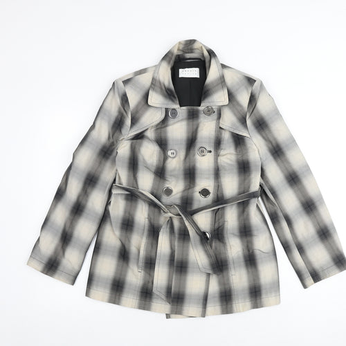 Precis Womens Multicoloured Plaid Jacket Size 10 Button