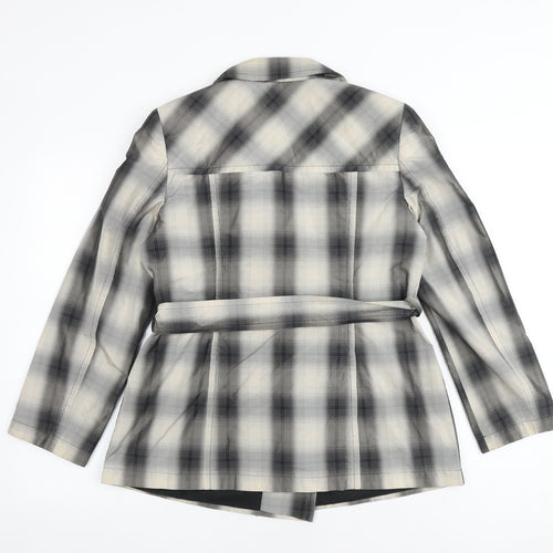 Precis Womens Multicoloured Plaid Jacket Size 10 Button