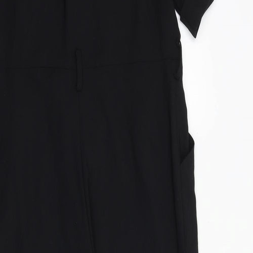 Zara Womens Black Polyester Jumpsuit One-Piece Size XS Pullover