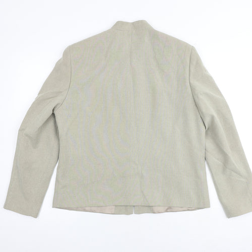 Gerry Weber Womens Beige Jacket Blazer Size 14 Zip
