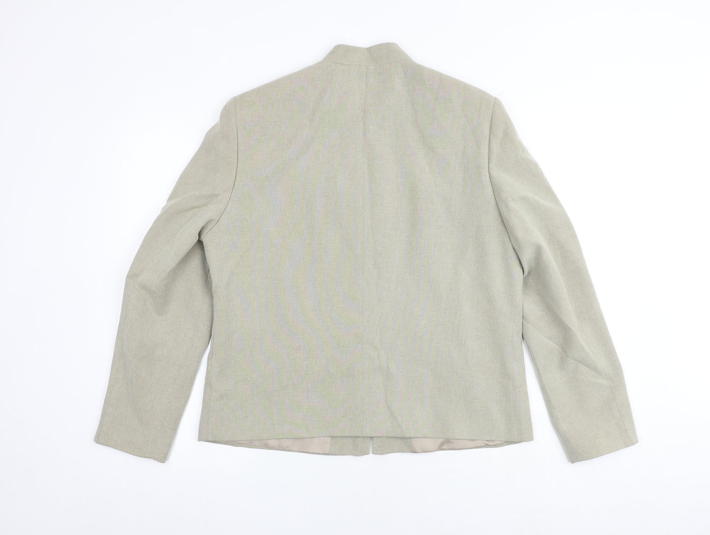 Gerry Weber Womens Beige Jacket Blazer Size 14 Zip