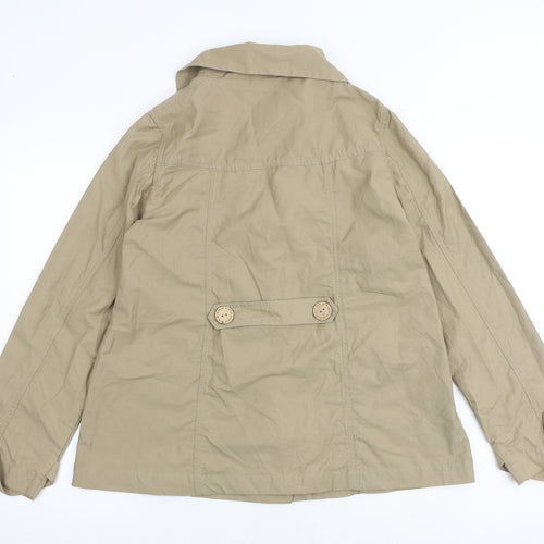 SEVENHILL Womens Beige Jacket Size L Button