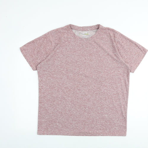 Celsius Active Mens Red Polyester T-Shirt Size XL Round Neck