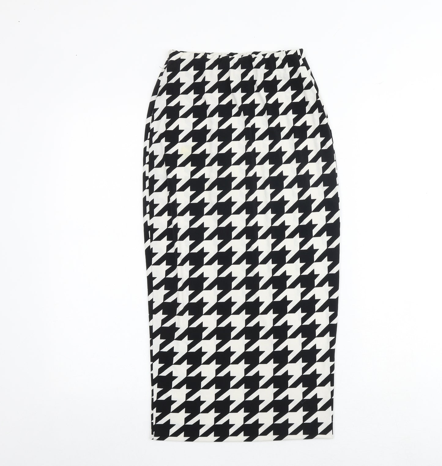 River Island Womens Multicoloured Geometric Polyester Bandage Skirt Size 6 - Houndstooth pattern