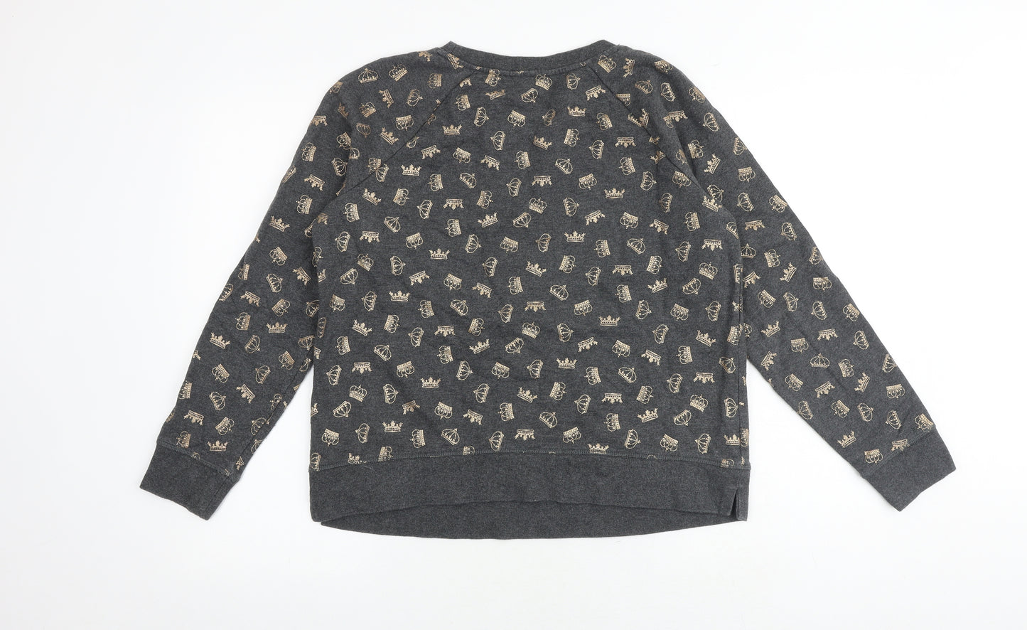 Boden Womens Grey Geometric Chlorofibre Pullover Sweatshirt Size M Pullover - Crown pattern