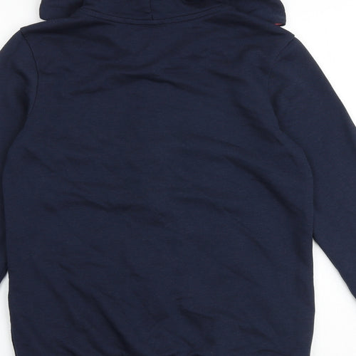 adidas Girls Blue Cotton Full Zip Hoodie Size 13-14 Years Zip