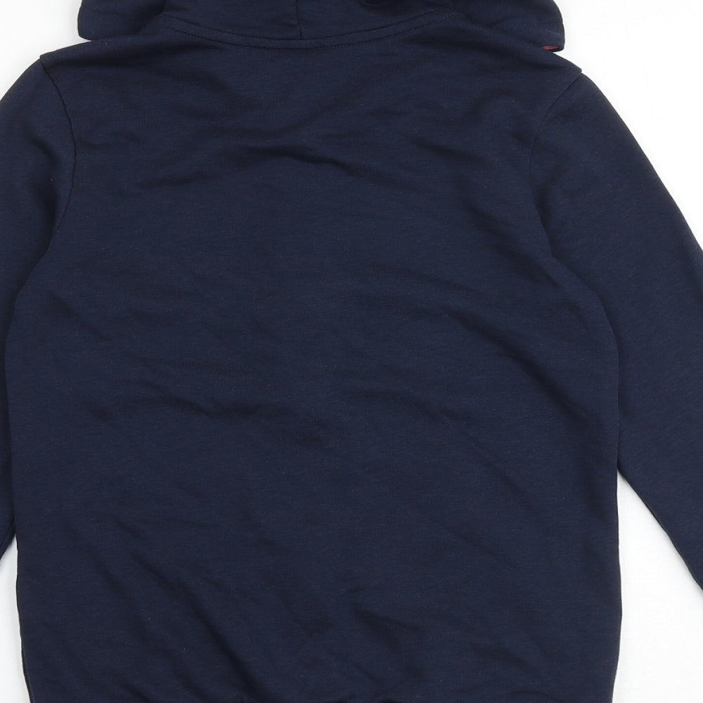 adidas Girls Blue Cotton Full Zip Hoodie Size 13-14 Years Zip