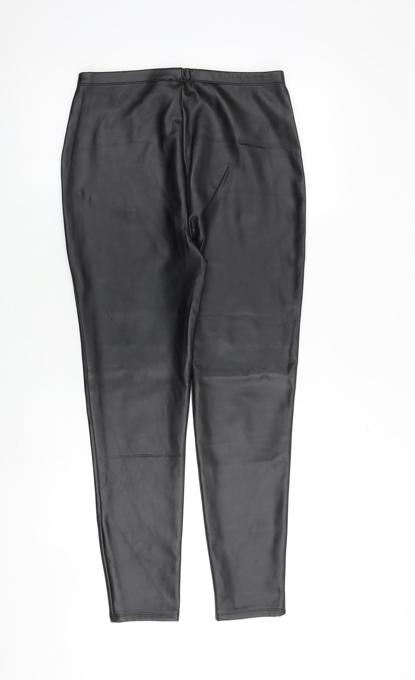 River Island Womens Black Polyester Trousers Size 14 Regular