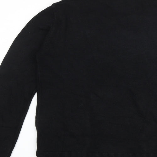 Marks and Spencer Womens Black Round Neck Acrylic Pullover Jumper Size 8 Pullover