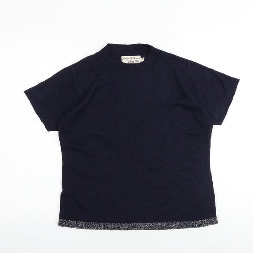 EWM Womens Blue Round Neck Acrylic Pullover Jumper Size 14 - Size 14-16