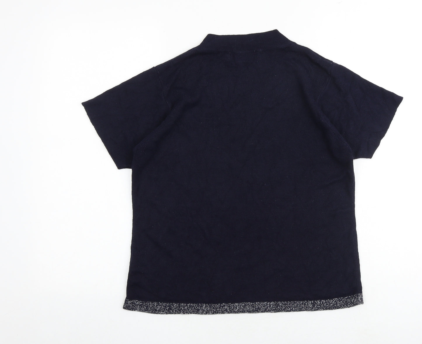 EWM Womens Blue Round Neck Acrylic Pullover Jumper Size 14 - Size 14-16