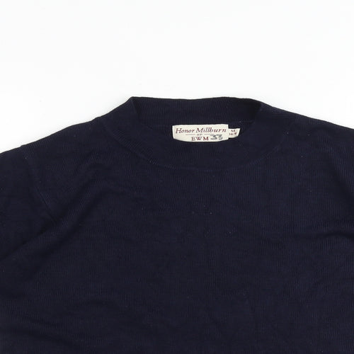 EWM Womens Blue Round Neck Acrylic Pullover Jumper Size 14 - Size 14-16
