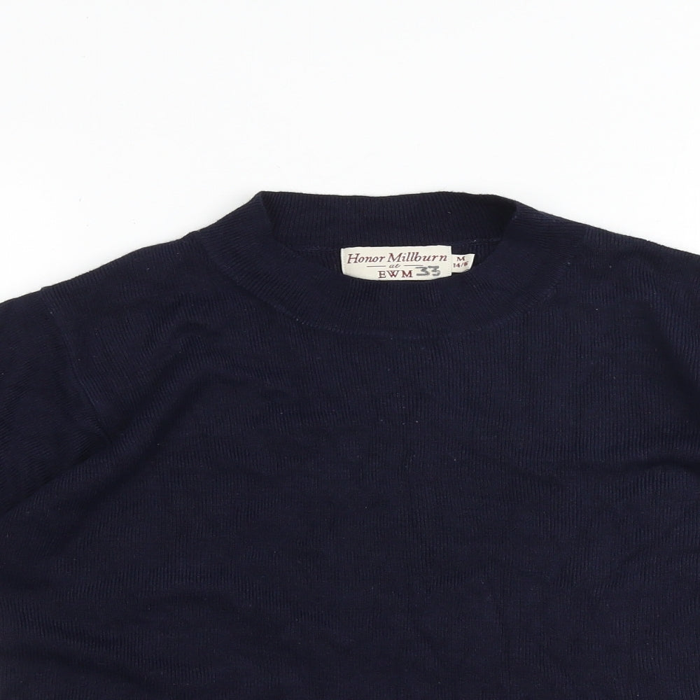 EWM Womens Blue Round Neck Acrylic Pullover Jumper Size 14 - Size 14-16