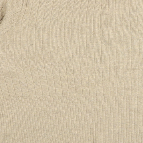 Marks and Spencer Womens Brown High Neck Viscose Pullover Jumper Size 20