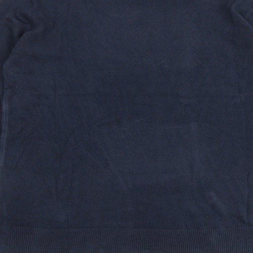 Marks and Spencer Womens Blue Round Neck Acrylic Pullover Jumper Size 12