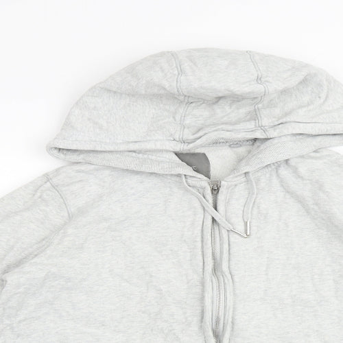 NEXT Womens Grey 100% Cotton Full Zip Hoodie Size 12 Zip