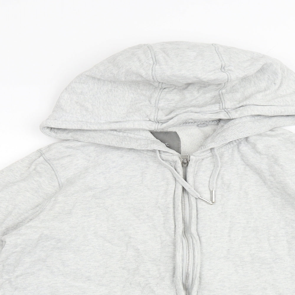 NEXT Womens Grey 100% Cotton Full Zip Hoodie Size 12 Zip