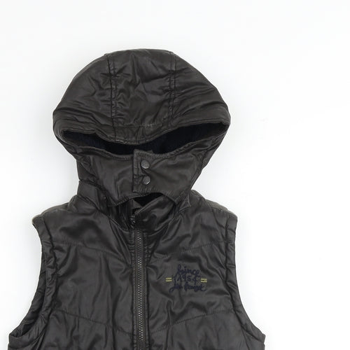 Jean Bourget Boys Brown Gilet Jacket Size 8 Years Zip