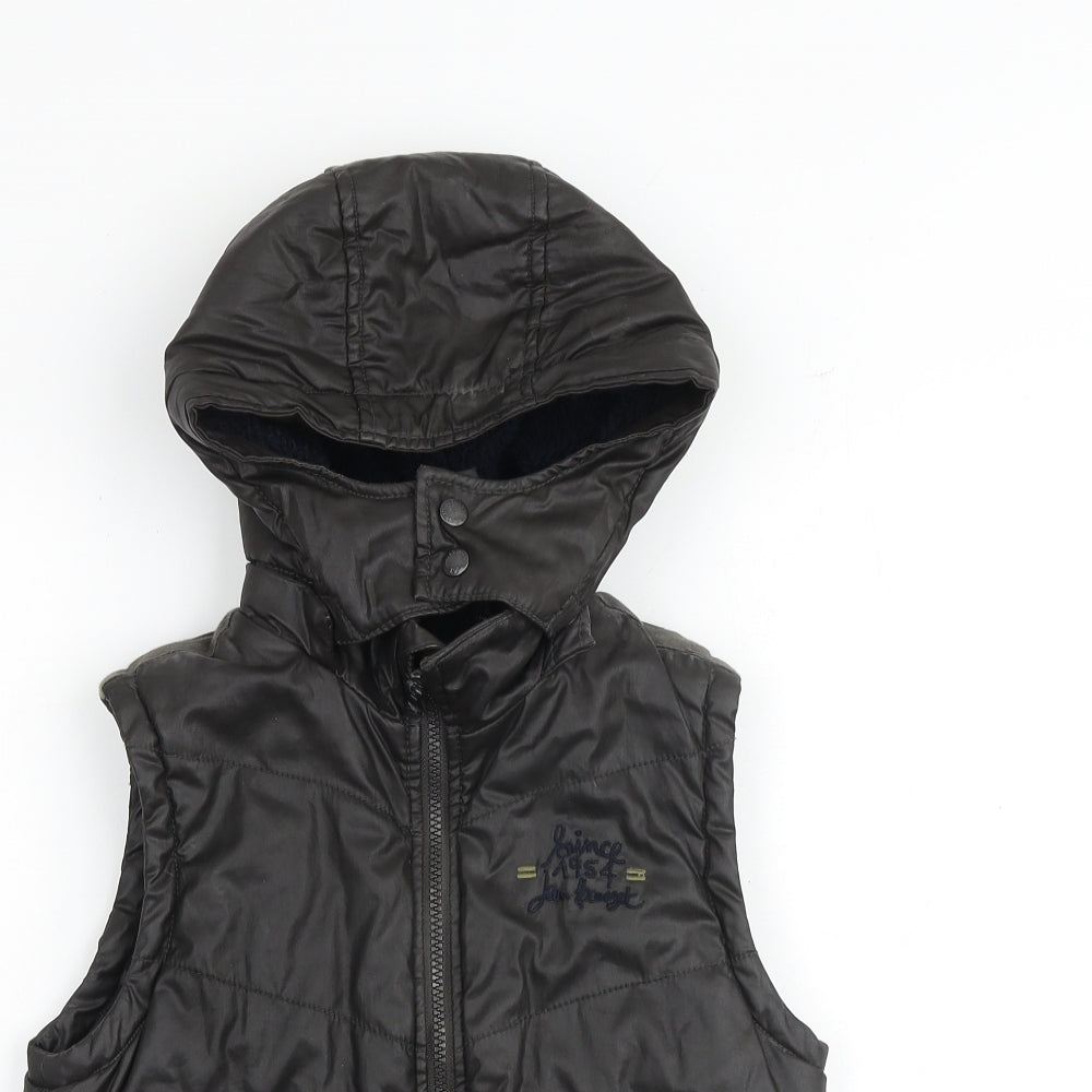 Jean Bourget Boys Brown Gilet Jacket Size 8 Years Zip