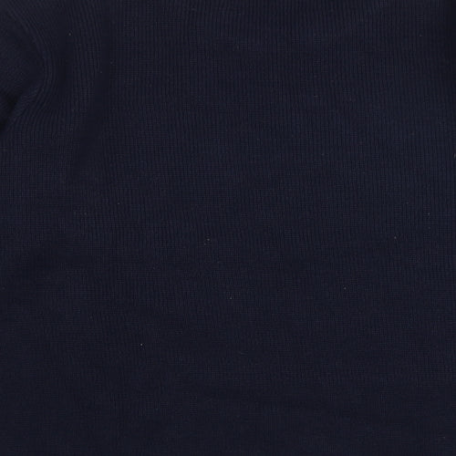 River Island Mens Blue Round Neck Acrylic Pullover Jumper Size L Long Sleeve - Snow Cabin