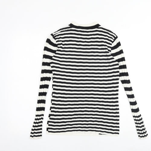 NEXT Womens Multicoloured Round Neck Striped Acrylic Pullover Jumper Size 10