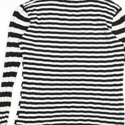 NEXT Womens Multicoloured Round Neck Striped Acrylic Pullover Jumper Size 10
