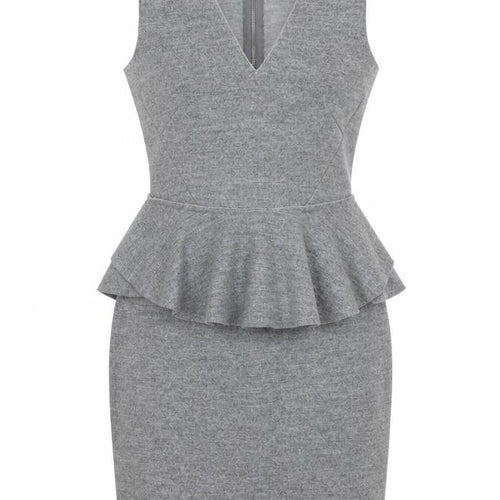 Country Road Womens Grey Wool Bodycon Size 2XS V-Neck Zip